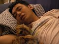 Napping with my Yorkie Napping with my Yorkie