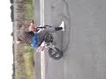 pit bike doghnut on road pit bike doghnut on road