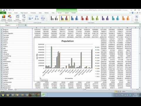 how to define x and y axis in excel 2010