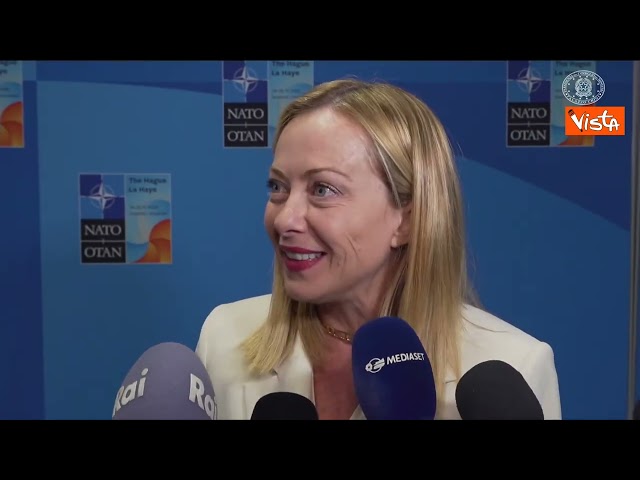 Meloni: Impegno del 5%? "Non ho sentito polemiche, anche la Spagna ha firmato lo stesso documento"