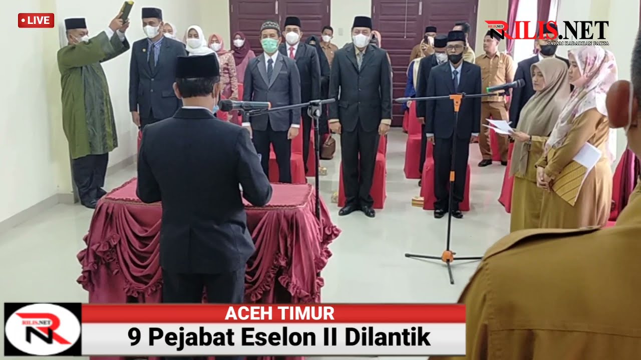 9 Pejabat Eselon ll di Pemkab Aceh Timur Dilantik, Berikut Nama-namanya..