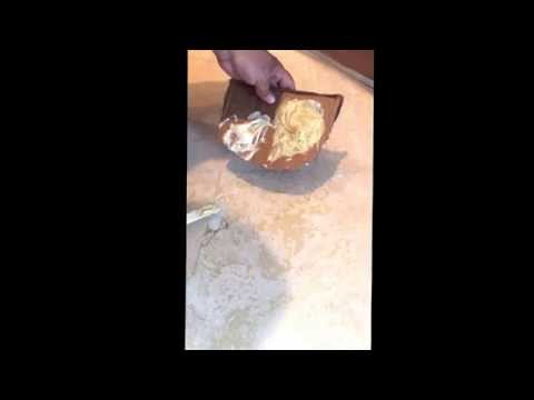 how to fill travertine