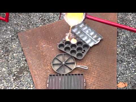 Melting metal (brass)