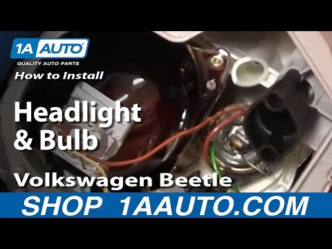 How To Install Replace Headlight and Bulb Volkswagen Beetle 98-05 1AAuto.com