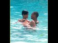 Pictures of Chris and Rihanna in the pool together Pictures of Chris and Rihanna in the pool together