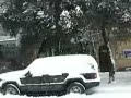 Snowing in Baku