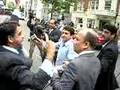 FRONT OF RAHMAN MALIK HOME PPP  STUPID  KARKUN