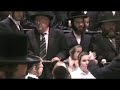 from the chanuka menorah lighting of munkach grand rabbi at the main synagogue in brooklyn. this sample contains the third stanza of maoz tzur as sung by the munkach yeshiva choir. 3rd night chanuka 5766 (2006). see the other video for the full movie. contact synagogue officers to buy the cd. the cd shows almost as clear as a dvd