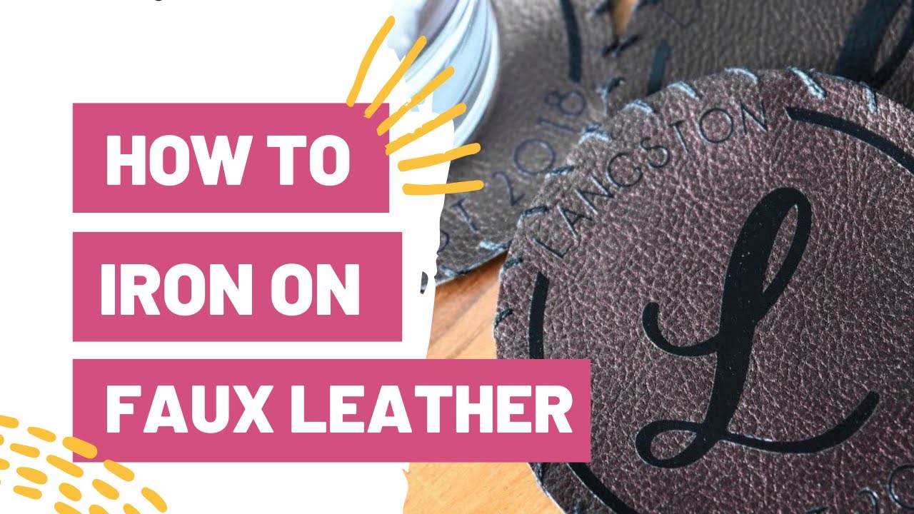 How To Iron On Faux Leather Personalized Coasters With Your Cricut