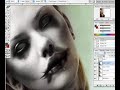 Photoshopped Zombie make up on Scarlet Johanson