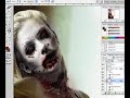 Photoshopped Zombie make up on Scarlet Johanson