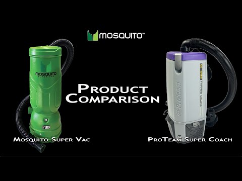 Youtube External Video Comparing the Mosquito Super Vac and the ProTeam Super Coach backpack vacuums.