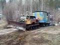 wood heated snow cat