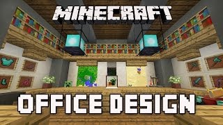 Minecraft Tutorial:  How To Build A Modern House  Ep.8  (Cool Office Furniture Design Ideas)