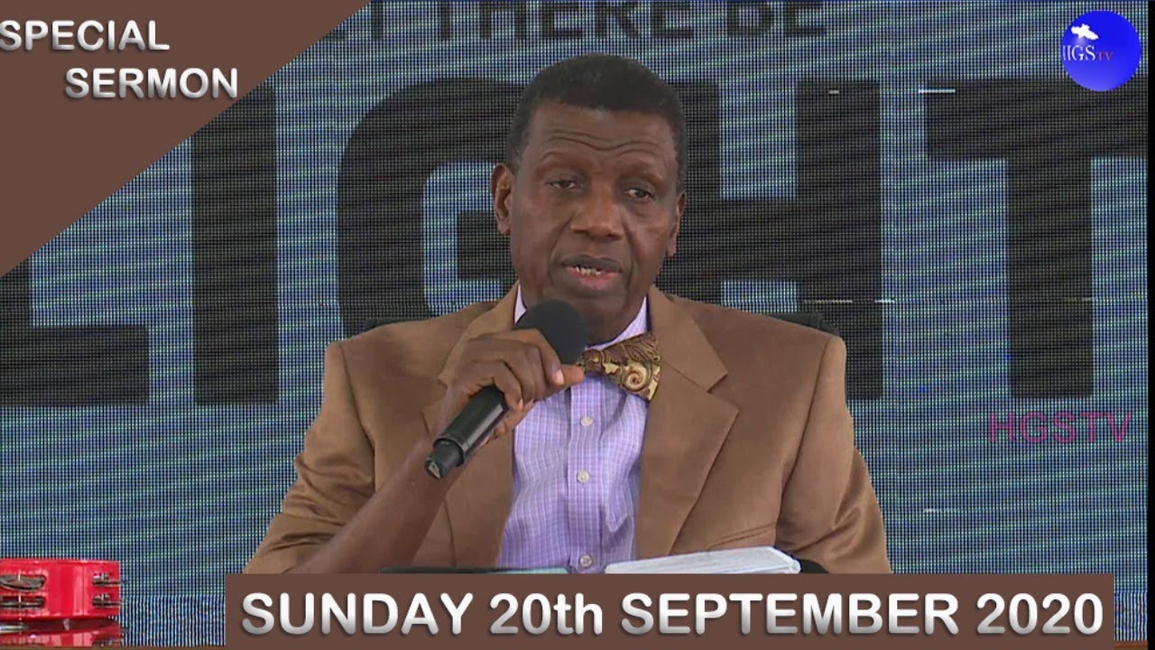 RCCG Sunday Service 20th September 2020 by Pastor E. A. Adeboye - Livestream