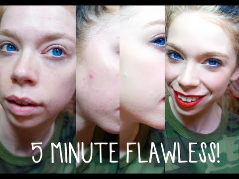 5 MINUTE FLAWLESS MAKEUP FOR ACNE PRONE SKIN