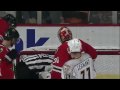 Funny incident in game 5 of the first round series between Nashville and Chicago where the puck gets caught up in Antti Niemi's goaltender paraphernalia after the Nick Spaling shot.
