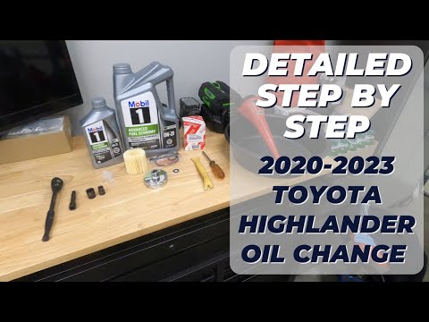 2020 2023 toyota highlander oil change step by step canister filter