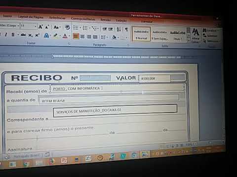 como preencher um recibo