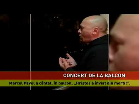Marcel Pavel a cântat ”Hristos a Înviat”, pe balcon