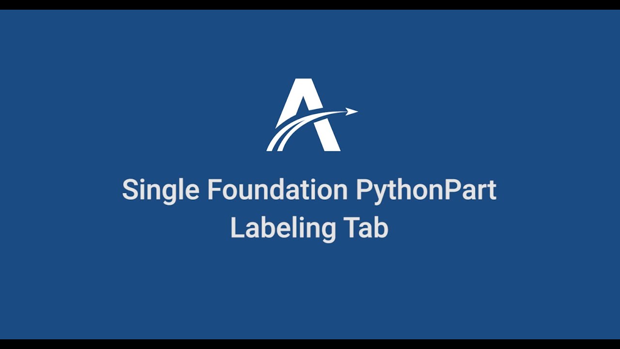 09. Labeling | Single Foundation PythonParts in ALLPLAN
