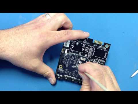 UV conformal coating - This video shows how to remove the conformal coating from the pins on a microprocessor.
