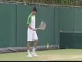 Novak Djokovic imitating Sampras and Ivanisevic