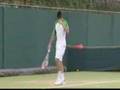 Novak Djokovic imitating Sampras and Ivanisevic