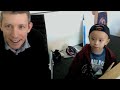 Jeff chats with CHLA cancer kid Carlo Santiago