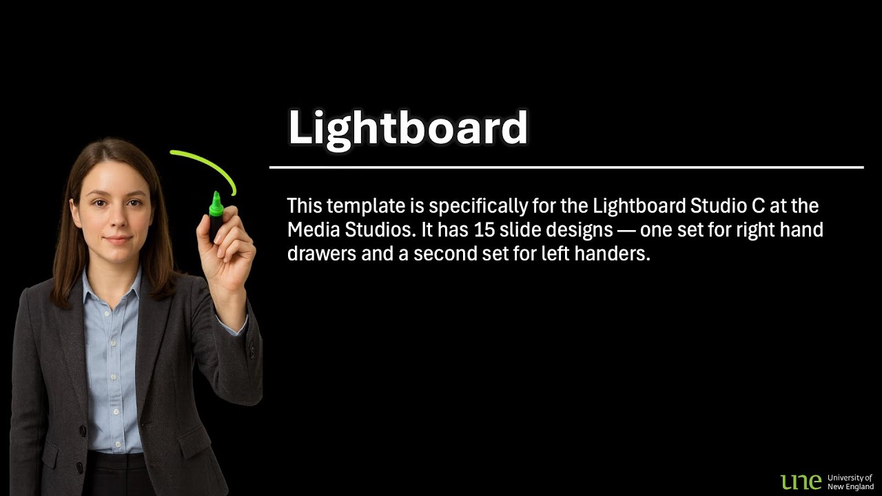 UNE Studio Lightboard