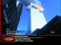Second plane hits WTC 2 on 9/11. Ground level & Slow motion.