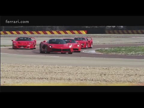 F40, F50, Enzo y LaFerrari juntos en la pista de Fiorano