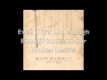 Matt Hammitt All Of Me Video and Lyrics