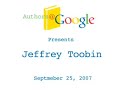 Authors@Google: Jeffrey Toobin