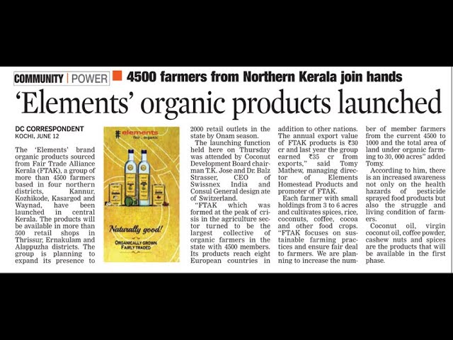 Elements Fair Organic – Product Launch