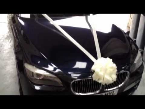 how to attach ribbon to a wedding car