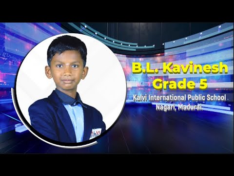 Kalvi Talks | Season 4 | B.L. Kavinesh - Grade 5 | Nutrition and Healthy Eating | Kalvi Schools