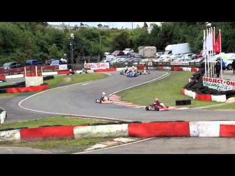 Thomas Rafferty - Number 16 gets bad luck and flips his kart Ouch!