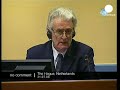 Radovan Karadzic appears before war crimes tribunal