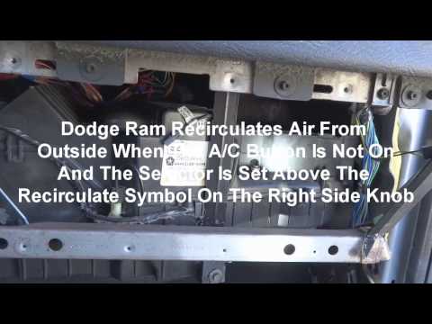 2005 Dodge Ram A/C Recirculate Blend Door How To Repair Dash Removal