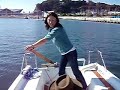AD-scull. sculling action,deck view