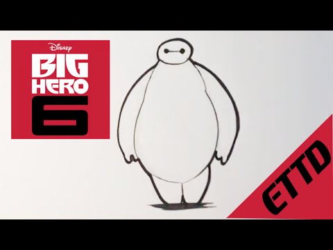 How to Draw Baymax from Big Hero 6 – Easy Things to Draw