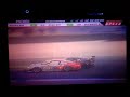 ALMS Mazda Raceway Laguna Seca crash between #45 Porsche and #3 Corvette (Last Lap)