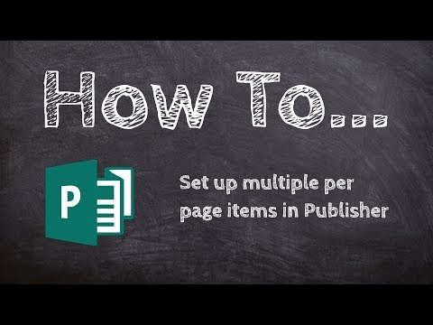 How to set up multiple per page items in Publisher