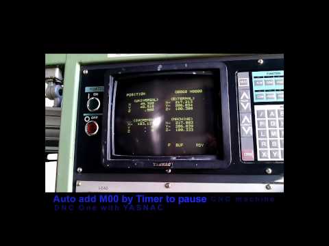 Auto add M00 by Timer to pause CNC machine