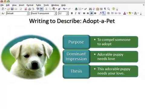 how to write descriptive essay