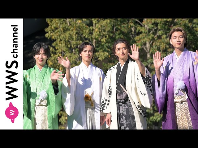 飯島寛騎・奥野壮・庄司浩平・百瀬拓実、クールな袴姿で2025年の目標を語る「オスカーにも男がいるんだぞとみなさんに知ってもらえたら！」＜オスカープロモーション2025年新春晴れ着撮影会＞