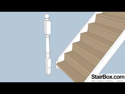 how to fit additional newel post to staircase