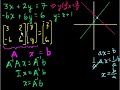 Matrices to solve a system of equations