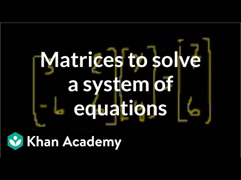 how to turn equations into matrices
